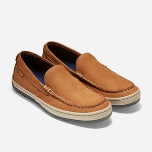 Cole Haan Size 8.5 Claud Nubuck Tan Brown Leather Loafer Slip On Flat Men